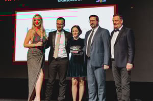 SiGMA Malta Gaming Awards 2019, Jessica Walker, Roderick Spiteri, Shakyra Johnson, Jon Thompson Affiliate program of the year betsson group 3