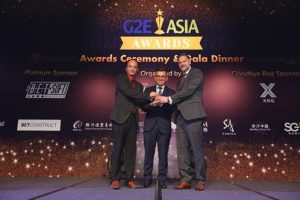 sigma igaming Pin Projekt nets Best Lottery Solution prize at G2E Asia Awards