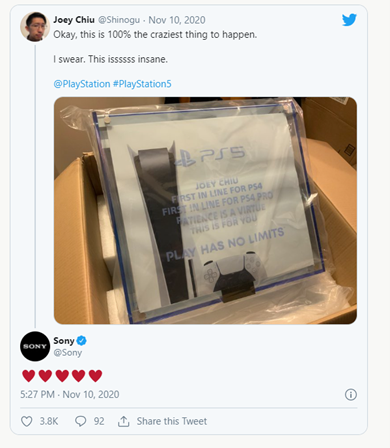 Joey Chiu Twitter ps5