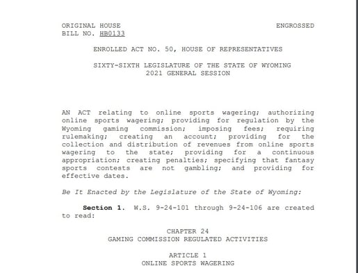 Bill 133 Wyoming 1