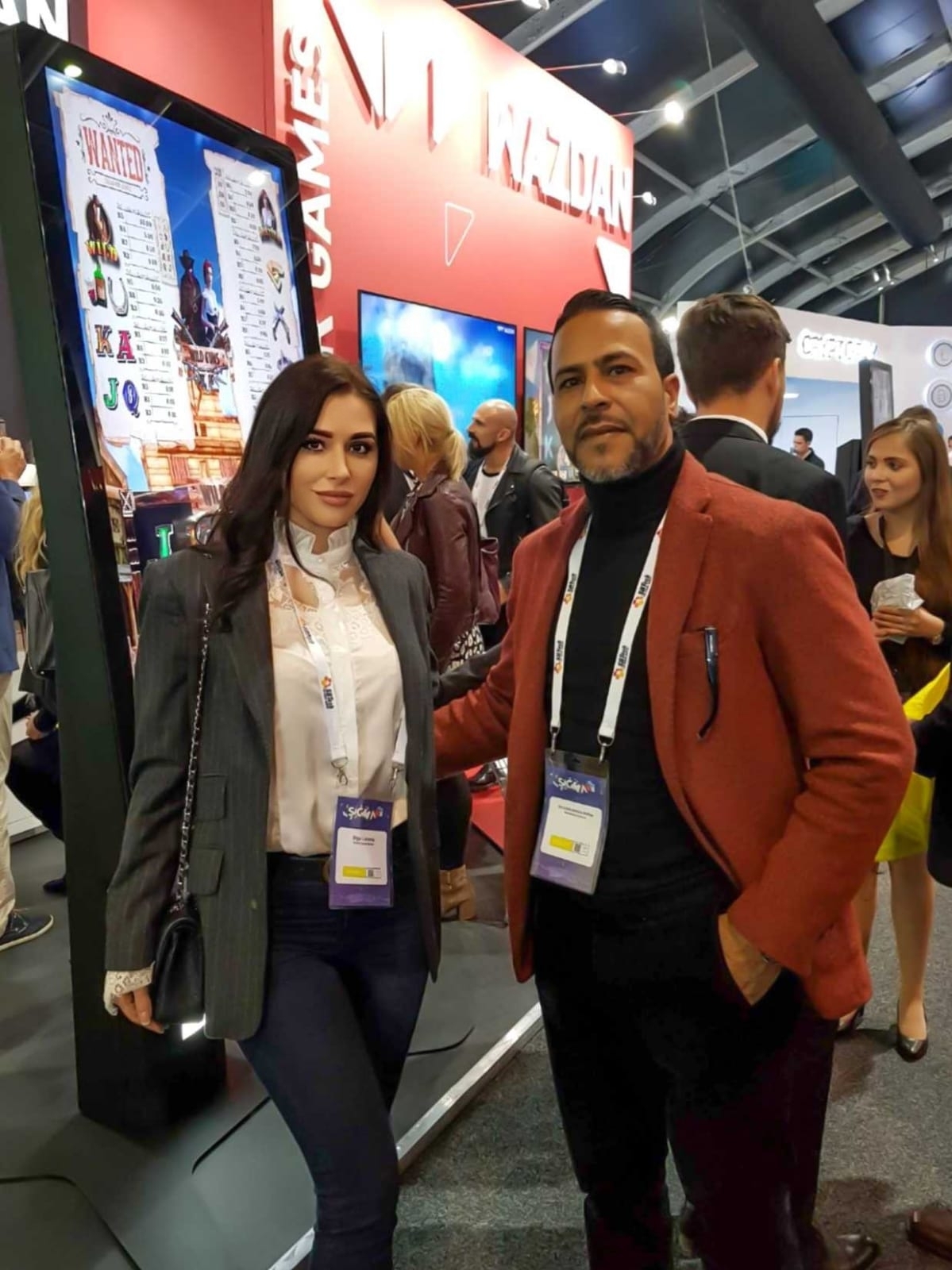 Alaeddin Moftah and his wife Olga Lutova at SiGMA Malta